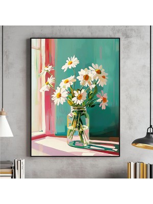 Ninastore Duygusal Çiçekli Natürmort Baskıya Uygun Maksimalist Indie Baskı Kır Evi Tarzı Resim Retro Eklektik