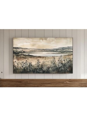 Ninastore Ilkbahar Çiçekleri Çerçeveli Tv Sanatı, Vintage Tarzı Yazlık Kırsal Manzara Tablosu, Ekran Koruyucu,