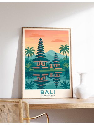 Ninastore Bali Tapınağı Posteri Endonezya Duvar Sanatı Bali Seyahat Baskısı Ubud Manzara Sanatı Bali Dekorasyo