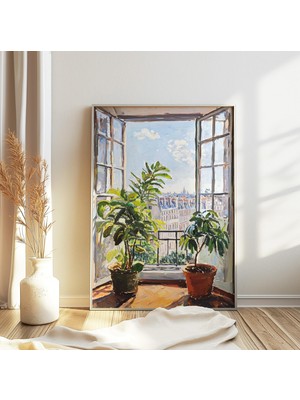 Ninastore Henri Matisse Posteri – Açık Pencere Baskısı Paris Duvar Sanatı Çiçekli Yaz Baskısı Botanik Dekor Ma
