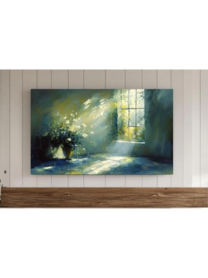 Ninastore Çiçek Çerçeveli Tv Sanatı Koyu ve Hüzünlü Çiçek Tablosu Vintage Çiçekler Rustik Sonbahar Dekorasyonu