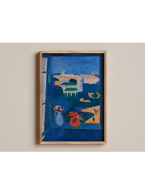 Ninastore Henri Matisse Sanatsal Reprodüksiyon Vue De La Fenêtre Mavi Pencere Sahnesi Canlı Fauvist Duvar Sana
