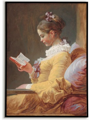Ninastore Kadın Kitap Okuyor Baskısı Vintage Baskı Antika Sanat Portre Baskısı Okuma Duvar Sanatı Kadın Portre