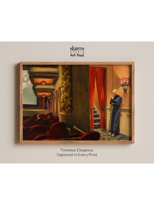 Ninastore Edward Hopper New York Film Posteri Gerçekçi Sanat Amerikalı Ressam New York Film Tablosu Sinematik