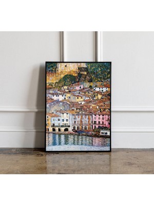 Ninastore Gustav Klimt'in Garda Gölü'ndeki Malcesine Tablosunun Baskısı, Gustav Klimt Duvar Sanatı, Gustav Kli