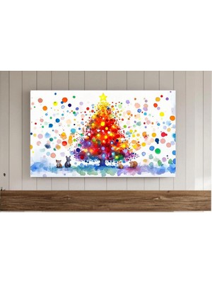 Ninastore Noel Ağacı Şenlikli Çerçeve Tv Sanatı Altın Noel Ağacı Şenlikli Şehir Samsung Arka Planı Karlı Şehir