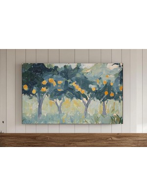 Ninastore Soyut Portakal Ağacı Samsung Çerçeveli Tv Duvarı Vintage Tablo Ilkbahar Yaz Estetiği Samsung Ekran K