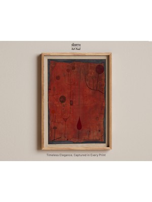 Ninastore Paul Klee'nin Kırmızı Meyveler Baskısı, 1930'LAR Sanatı, Soyut Sanat, Vintage Sanat, Manzara Baskısı