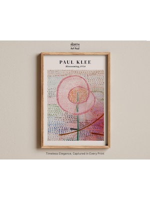 Ninastore Çiçek Açan Baskı Paul Klee 1934 Soyut Çiçek Baskısı Modern Dışavurumcu Dekor Pastel Nokta Kompozisyo