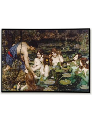 Ninastore Hylas ve Periler Tablosu Posteri John William Waterhouse Sanat Baskısı Poster Baskı Sanat Reprodüksi