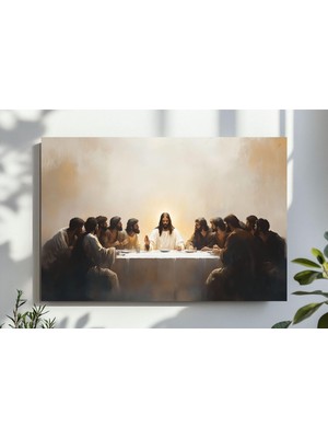 Ninastore Hristiyan Sanatı Son Akşam Yemeği Duvar Sanatı Isa Baskısı Isa On Iki Havari Anında Dijital Dosya So