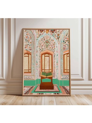 Ninastore Islami Poster, Müslüman Duvar Sanatı, Islami Mimari Baskı, Orta Doğu Dekorasyonu, Cami Posteri, Isla