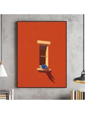 Ninastore Cesur Minimalist Dijital Duvar Sanatı Estetiği Ev Dekorasyonu Tablosu Sıcak Güneşli Renkli Baskı Kit