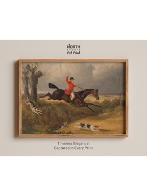 Ninastore Tilki Avı Sanat Baskısı Binicilik Sporu Sanat Eseri Klasik Ingiliz Kırsalı Tablosu Av Köpekleriyle B