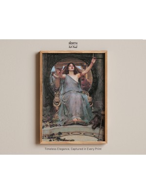 Ninastore Circe'nin Ulysses'e Kupa Sunması Tablosu Posteri Duvar Sanatı Dekorasyonu Poster Baskı Duvar Dekoru