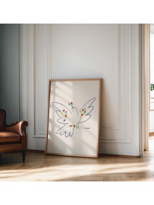 Ninastore Picasso - Barış ve Özgürlük Picasso Güvercin Sergisi Posteri Picasso Sergisi Çizgi Sanatı Posteri Mi