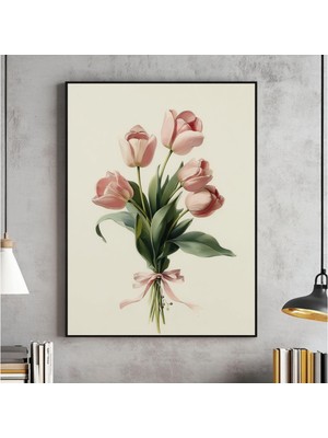 Ninastore Coquette Lale Buketi Oda Duvar Sanatı Pembe Kız Çocuk Estetiği Poster Y2K Sevimli Kız Çocuk Dekorasy