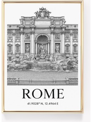 Ninastore Roma Seyahat Posteri Italya Duvar Sanatı Roma Kanvas Baskı Italyan Dekorasyonu Roma Hediyesi Vintage