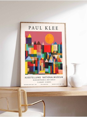Ninastore Paul Klee Posteri Kale ve Güneş Paul Klee Sergisi Baskısı Soyut Duvar Sanatı Bauhaus Dekorasyonu Mod