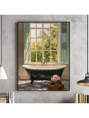 Ninastore Vintage Banyo Sanatı Duvar Sanatı Küvet Sanatı Baskısı Banyo Dijital Dosyası Küvet Duvar Dekoru Çift