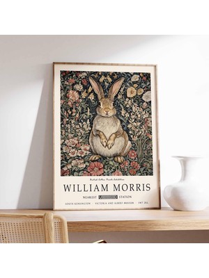 Ninastore William Morris Posteri Tavşan Posteri William Morris Baskısı Hayvan Baskısı Çiçek Posteri Botanik De