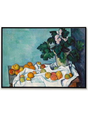 Ninastore Cezanne Elmalar Çuha Çiçekleri Tablosu Poster Duvar Sanatı Dekorasyonu Sanat Eseri Reprodüksiyonu Du