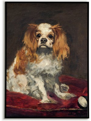 Ninastore Vintage King Charles Spaniel Tablosu Poster Duvar Sanatı Poster Baskısı Duvar Dekoru Sanat Baskıları