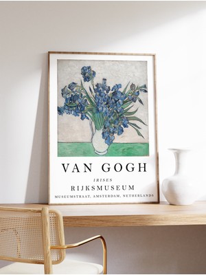 Ninastore Van Gogh Sergisi Posteri, Irisler Duvar Sanatı Dekorasyonu Manzara Doğa Soyut Çiçekli Vintage Hediye