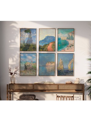 Ninastore Claude Monet Sergisi Baskı Seti, Claude Monet Posteri, Claude Monet Manzara Duvar Sanatı, Claude Mon