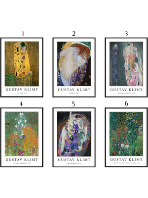 Ninastore Gustav Klimt Sergi Poster Setleri Gustav Klimt Baskı Çiçek Sanatı Art Nouveau Baskı Modern Sanat Çiç