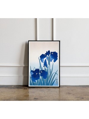 Ninastore Ohara Koson'un Iris Çiçekleri Adlı Vintage Posteri, Mavi Vintage Baskı, Vintage Japon Sanatı, Antika
