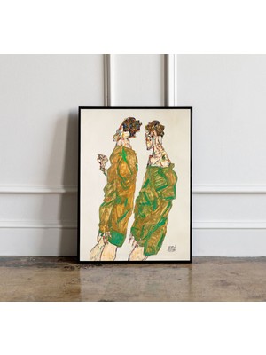Ninastore Egon Schiele Baskısı - Bağlılık (1913) Egon Schiele Sanat Baskısı Egon Schiele Reprodüksiyonu Egon S