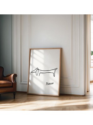 Ninastore Pablo Picasso - Köpek Posteri Picasso Sergisi Posteri Picasso Sergisi Çizgi Sanatı Posteri Minimalis