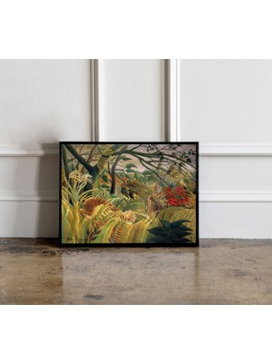 Ninastore Henri Rousseau Baskısı, Henri Rousseau Posteri, Tropikal Botanik Orman Baskısı, Ekvator Ormanı Baskı