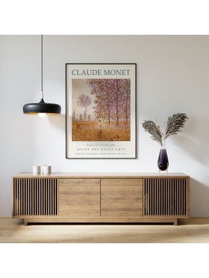 Ninastore Claude Monet Posteri Güneş Altındaki Kavaklar Monet Baskısı Vintage Fransız Ev Dekorasyonu Çiçek Bas
