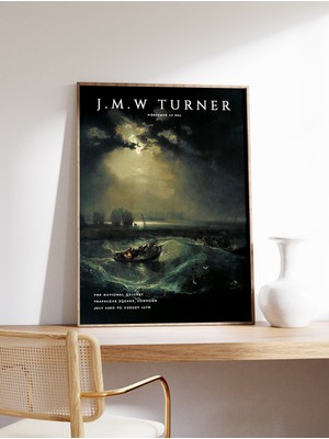 Ninastore William Turner Sergisi Sanat Baskısı J. M. W. Turner Posteri Denizde Balıkçı Klasik Resim Sanat Ofis