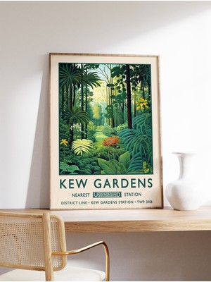 Ninastore Kew Bahçeleri Baskısı Londra Posteri Botanik Bahçeleri Baskısı William Morris Posteri Vintage Duvar