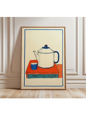 Ninastore Minimalist Çaydanlık Posteri, Modern Retro Mutfak Duvar Sanatı, Orta Çağ Iskandinav Baskısı, Sade Ka