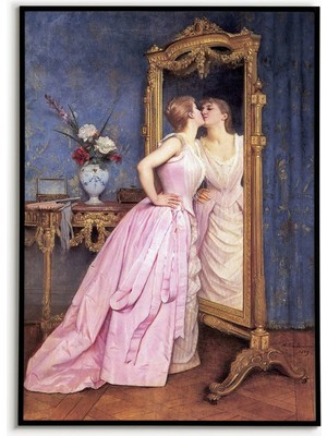 Ninastore Aynaya Bakan Kadın Sanat Posteri, Kadın Öfkesi Sanat Posteri, Duvar Sanatı Poster Baskısı, Duvar Dek