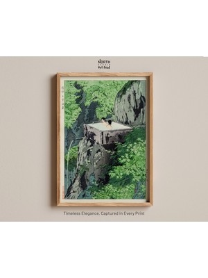 Ninastore Shirahone Kaplıcası Posteri Kasamatsu Sanatı Vintage Japon Baskısı Kaplıca Sanatı Japon Manzarası Ge