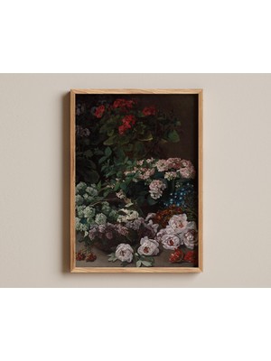 Ninastore Claude Monet Bahar Çiçekleri Baskısı Empresyonist Çiçekli Duvar Sanatı Vintage Botanik Tablo Güzel S
