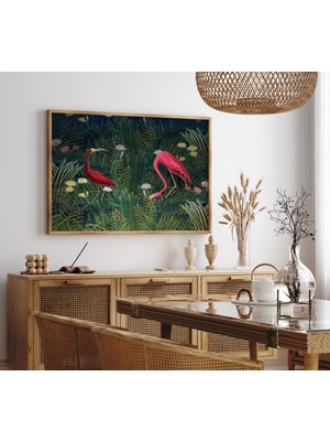 Ninastore Henri Rousseau Baskısı, Henri Rousseau Posteri, Tropikal Botanik Orman Baskısı, Yeşil Duvar Dekoru,