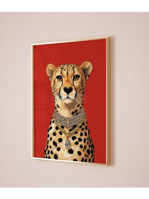 Ninastore Maksimalist Dekor Çita Duvar Sanatı Leopar Sanat Baskısı Şık Preppy Dekor Yurt Genç Odası Baskısı Tr