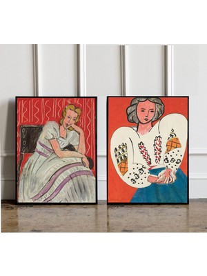 Ninastore 2'li Henri Matisse Poster Seti, Henri Matisse Duvar Sanatı, Henri Matisse Duvar Dekoru, Henri Matiss