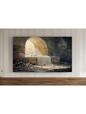 Ninastore O Dirildi Çerçeve Tv Duvar Sanatı Paskalya Dekorasyonu Samsung Duvar Kağıdı Dini Ekran Koruyucu Pask