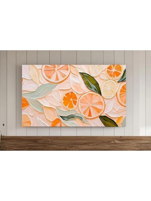 Ninastore Tv Çerçevesi Sanatı | Dokulu Narenciye Dijital Indirme | Renkli Pop Art Yaz Veya Bahar Tv Çerçevesi