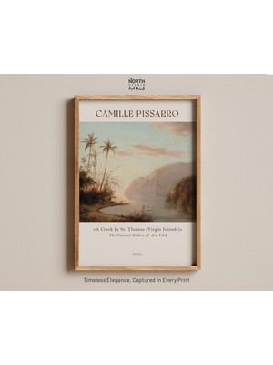Ninastore St. Thomas'ta Bir Dere, Camille Pissarro'nun Tropikal Manzara Sanatı, Virgin Adaları Gün Batımı Manz