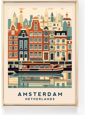 Ninastore Hollanda Seyahat Baskısı | Hollanda Seyahat Posteri | Hollanda Duvar Sanatı | Hollanda Posteri | Hol