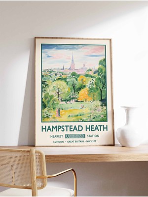 Ninastore Hampstead Heath Londra Baskısı William Morris Bahçeleri Sanatı Vintage Çiçek Sanatı William Morris P