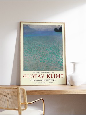 Ninastore Gustav Klimt Sergisi Posteri Attersee Duvar Sanatı Dekorasyonu Art Nouveau Vintage Hediye Fikri Gale